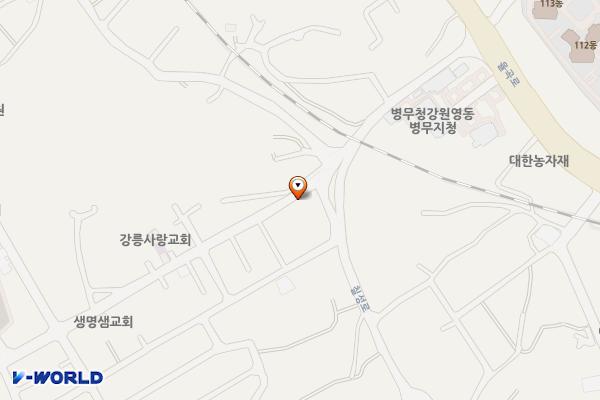 옛 노암고물상 부지 공영주차장 위치 지도 — 강원특별자치도 강릉시 노암동 198-5