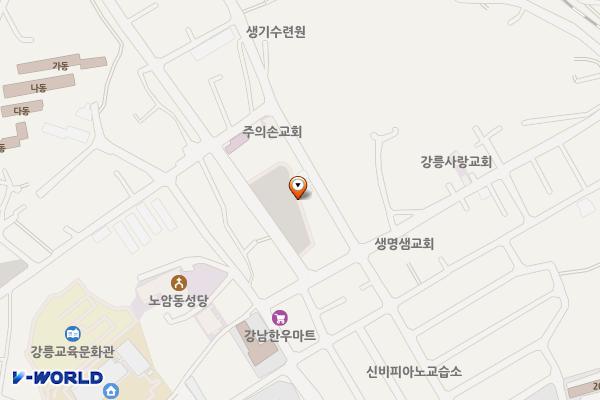 강남동 노가니길 공영주차장 위치 지도 — 강원특별자치도 강릉시 노암동 305