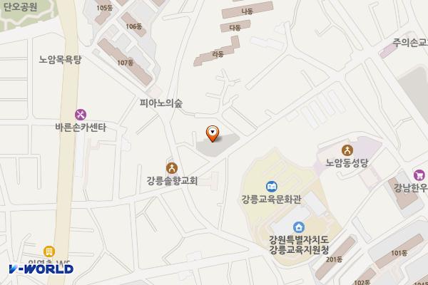 노암등길 공영주차장 위치 지도 — 강원특별자치도 강릉시 노암동 344-11