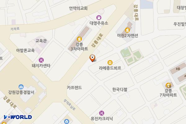하평길(목화예식장-송정주공아파트) 위치 지도 — 강원특별자치도 강릉시 포남동 1197-27