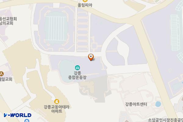 강릉인라인스케이팅장 주차장 위치 지도 — 강원특별자치도 강릉시 교동 377