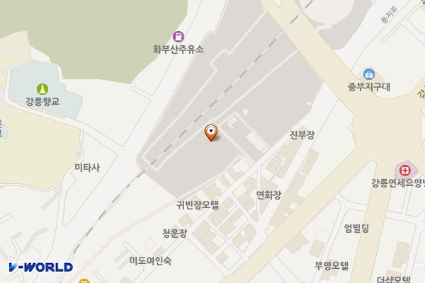 강릉역 공영주차장2 위치 지도 — 강원특별자치도 강릉시 교동 118-21