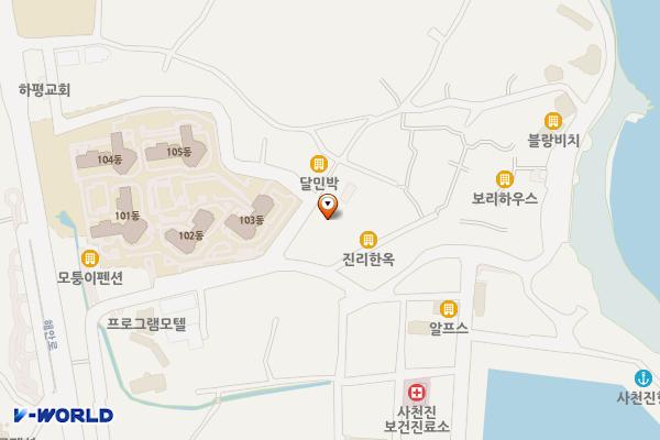 사천 호반베르디움 앞 주차장 위치 지도 — 강원특별자치도 강릉시 사천면 사천진리 29-5
