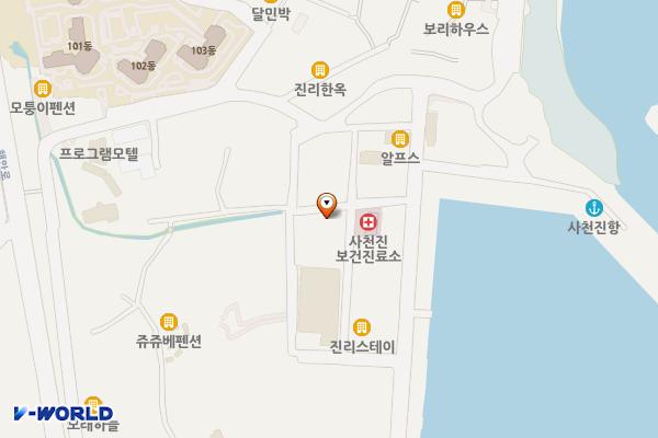 사천진 보건진료소 근처 주차장 위치 지도 — 강원특별자치도 강릉시 사천면 사천진리 86-76