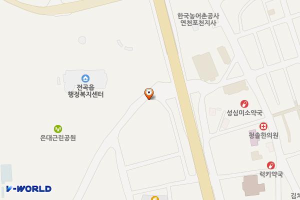 전곡문화체육센터 주차장 위치 지도 — 경기도 연천군 전곡읍 평화로629번길