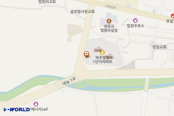 법원행복주택 위치 지도 — 경기도 파주시 법원읍 대능리 556