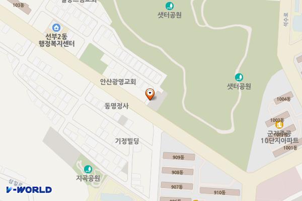 선부동 노외주차장 위치 지도 — 경기도 안산시 단원구 선부동 779번지
