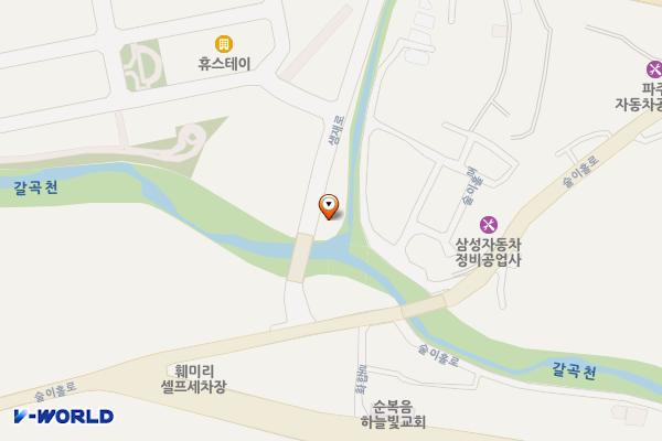 법원시가지 우회도로 위치 지도 — 경기도 파주시 법원읍 대능리 224-5