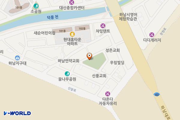 천현동꿈나무공원 공영주차장 위치 지도 — 경기도 하남시 신장로48번길 30