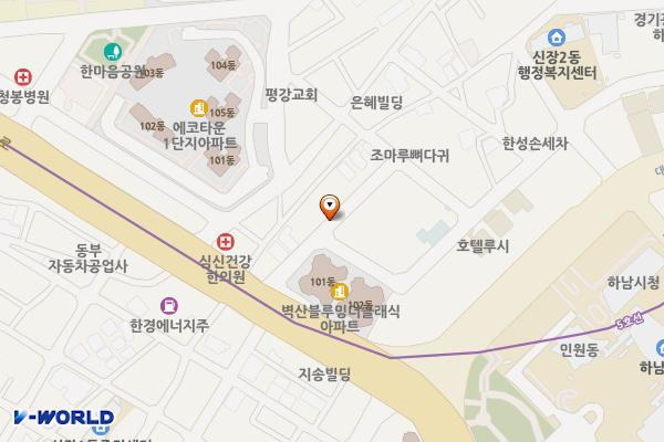 시립테니스장 주변 공영주차장 위치 지도 — 경기도 하남시 신장동 534