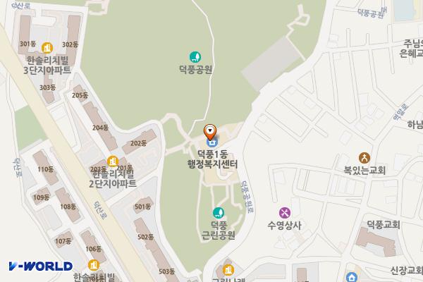덕풍1동 주민센터 위치 지도 — 경기도 하남시 덕풍공원로 110