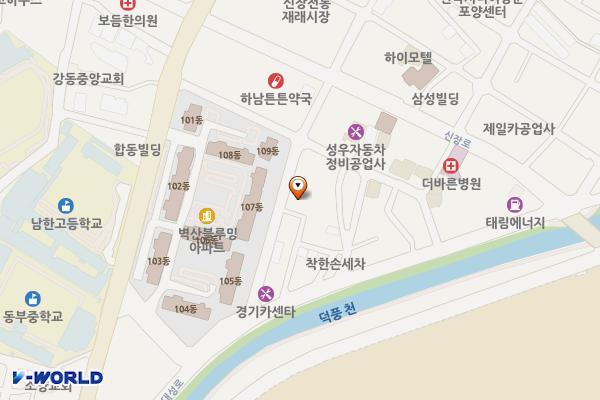 덕풍1동 벽산블루밍 APT 이면도로 위치 지도 — 경기도 하남시 대성로 303-19