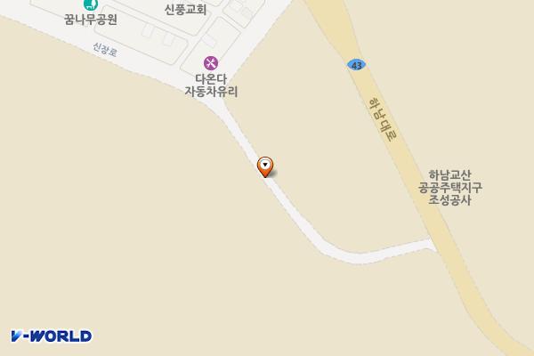 (구)국도43번호선공영주차장 위치 지도 — 경기도 하남시 천현동 585