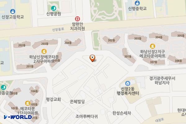신장동 566번지 앞공영주차장 위치 지도 — 경기도 하남시 신장동 566