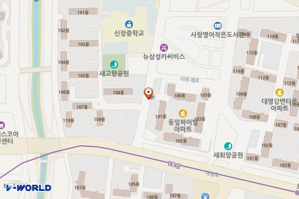 동일하이빌아파트 이면도로 위치 지도 — 경기도 하남시 신장동 101-16