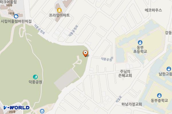 덕풍공원 제1공영주차장 위치 지도 — 경기도 하남시 덕풍공원로 80