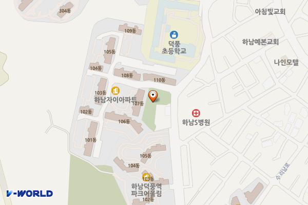 덕풍어린이공원 공영주차장 위치 지도 — 경기도 하남시 덕풍공원로 40-1