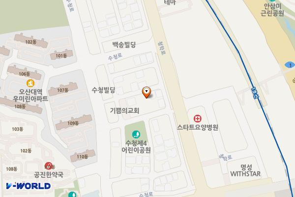 수청동 임시공영주차장 위치 지도 — 경기도 오산시 수청동561-3