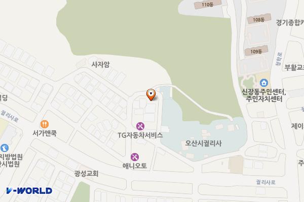 궐리사학당 공영주차장 위치 지도 — 경기도 오산시 궐동 635-2