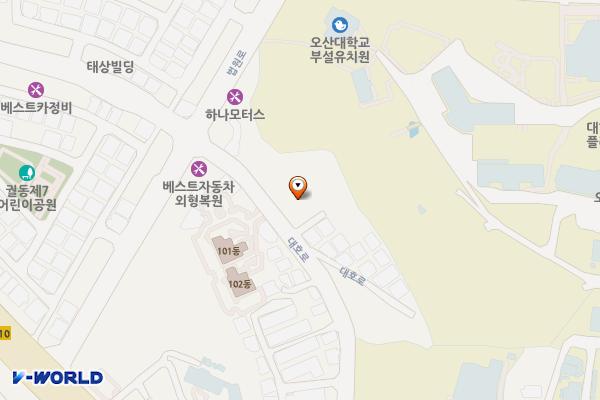 청학동 임시공영주차장 위치 지도 — 경기도 오산시 청학동 58-18