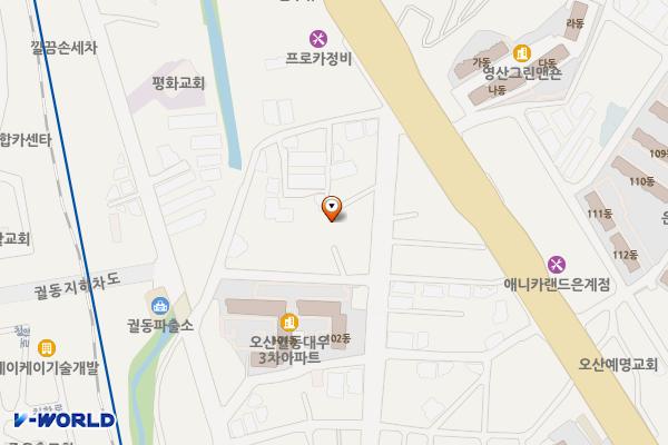 궐동 제1공영주차장 위치 지도 — 경기도 오산시 궐동 21-3