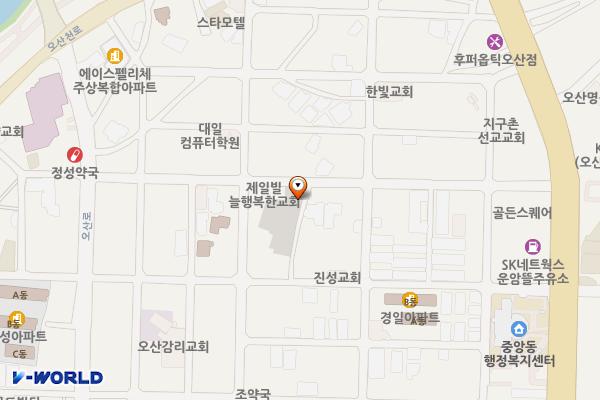 오산 오색시장 제2공영주차장 위치 지도 — 경기도 오산시 오산로300번길 22