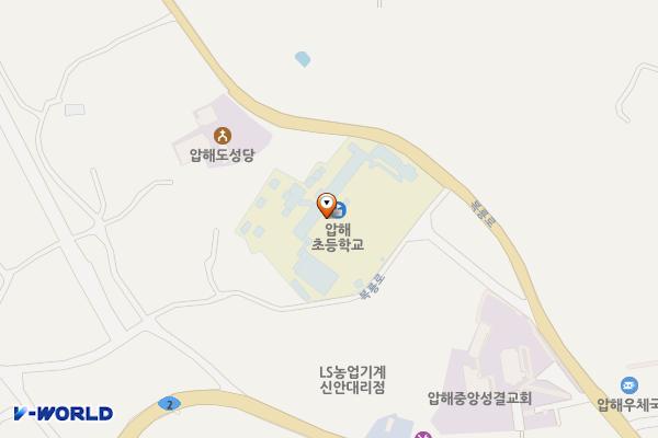 압해초등학교 주차장 위치 지도 — 전남광주통합특별시 신안군 압해읍 동서리 191번지
