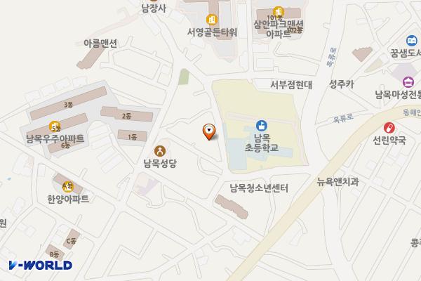 남목9길 이면도로 위치 지도 — 울산광역시 동구 서부동425-1
