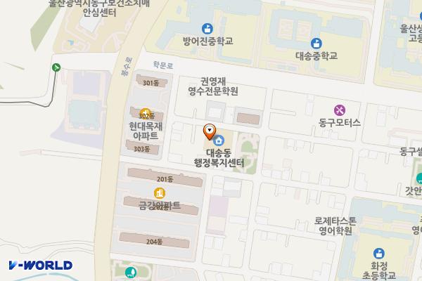 대송동 이면도로(거주자) 위치 지도 — 울산광역시 동구 화정동 148-2