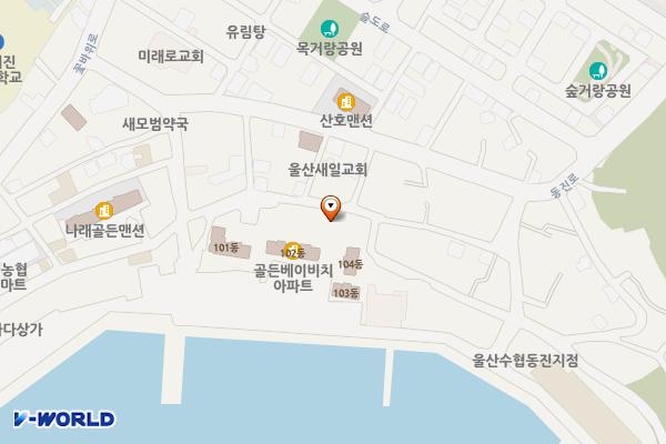 동진4길 이면도로1 위치 지도 — 울산광역시 동구 방어동175-36