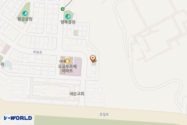 고잔동 주택가주차장 위치 지도 — 경기도 안산시 단원구 고잔동 618-7번지
