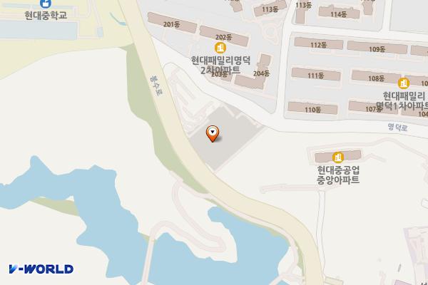 명덕 주차장 위치 지도 — 울산광역시 동구 서부동 235-31