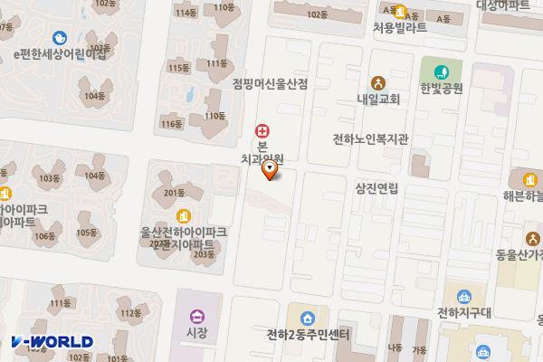 동울산종합시장 공영주차장 위치 지도 — 울산광역시 동구 진성3길 59