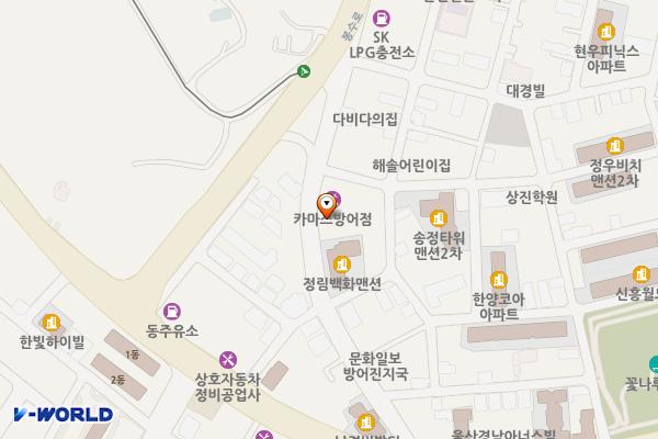 문재로 일원 개구리주차장 위치 지도 — 울산광역시 동구 문재로 1