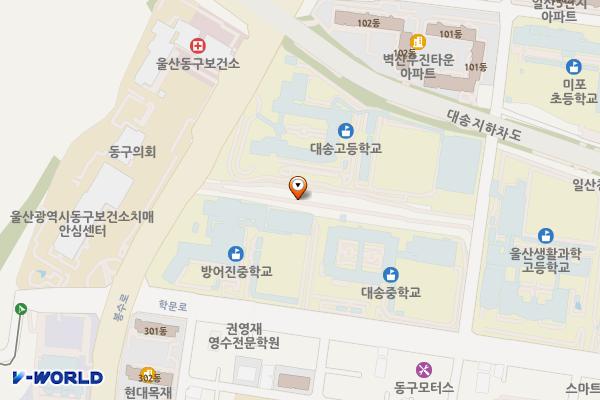 대송 공영주차장 위치 지도 — 울산광역시 동구 화정동 211