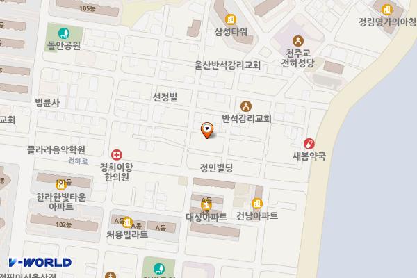 녹수5길 이면도로 위치 지도 — 울산광역시 동구 전하동 544-133