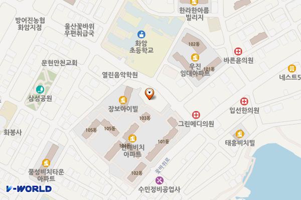 메타영수학원 주변 위치 지도 — 울산광역시 동구 방어동 509-1
