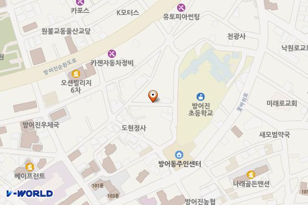 북진4길 이면도로 위치 지도 — 울산광역시 동구 방어동 462-12