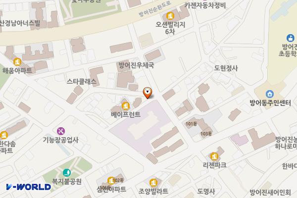 북진3길 이면도로 위치 지도 — 울산광역시 동구 방어동 437-18