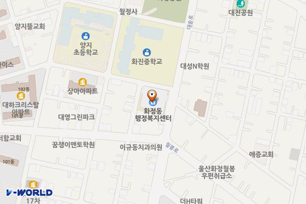 화정공영지하주차장 위치 지도 — 울산광역시 동구 대송로 140