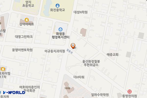 월봉로주차장 위치 지도 — 울산광역시 동구 월봉로39