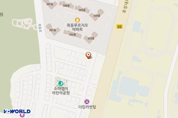 죽동 임시공영(1) 위치 지도 — 대전광역시 유성구 죽동 720-7