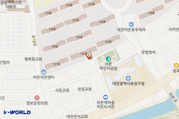 한빛아파트 울타리옆 위치 지도 — 대전광역시 유성구 어은동 312