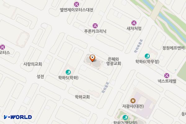 학하지구 공영(7) 위치 지도 — 대전광역시 유성구 학하동 747-1