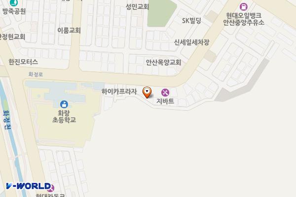 와동 주택가주차장 위치 지도 — 경기도 안산시 단원구 화정로2길 7, (와동)