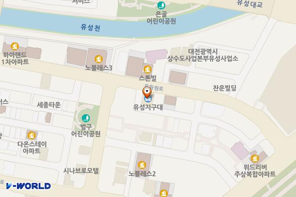유성지구대 앞 위치 지도 — 대전광역시 유성구 봉명동 676-1