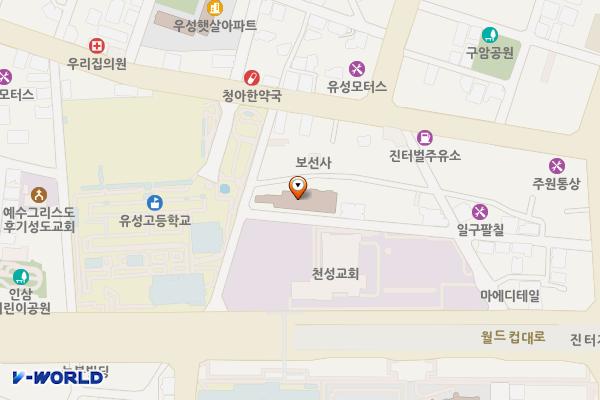유성고등학교 주변 위치 지도 — 대전광역시 유성구 구암동 611-31