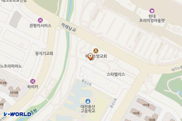 용산동공영 위치 지도 — 대전광역시 유성구 용산동 624
