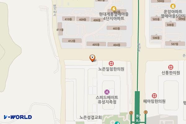 열매마을4단지 앞 위치 지도 — 대전광역시 유성구 지족동 884-4
