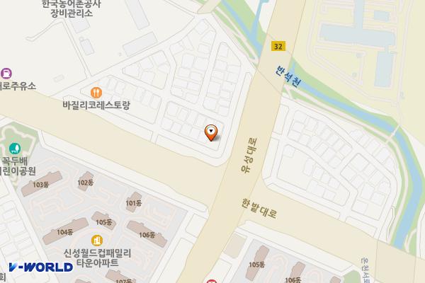 쌤소나이트 주변 위치 지도 — 대전광역시 유성구 장대동 306-7